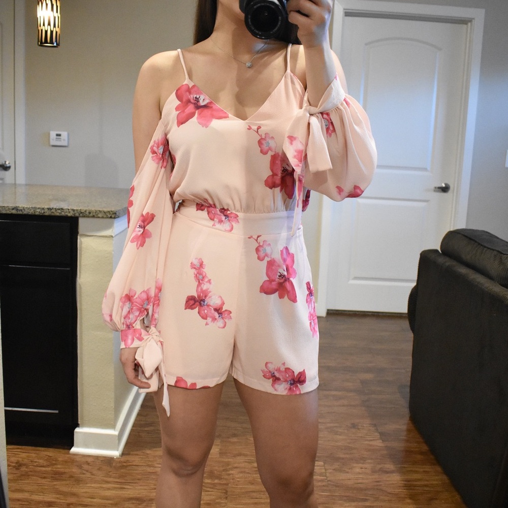 Hello Spring! Cold Shoulder Floral Romper